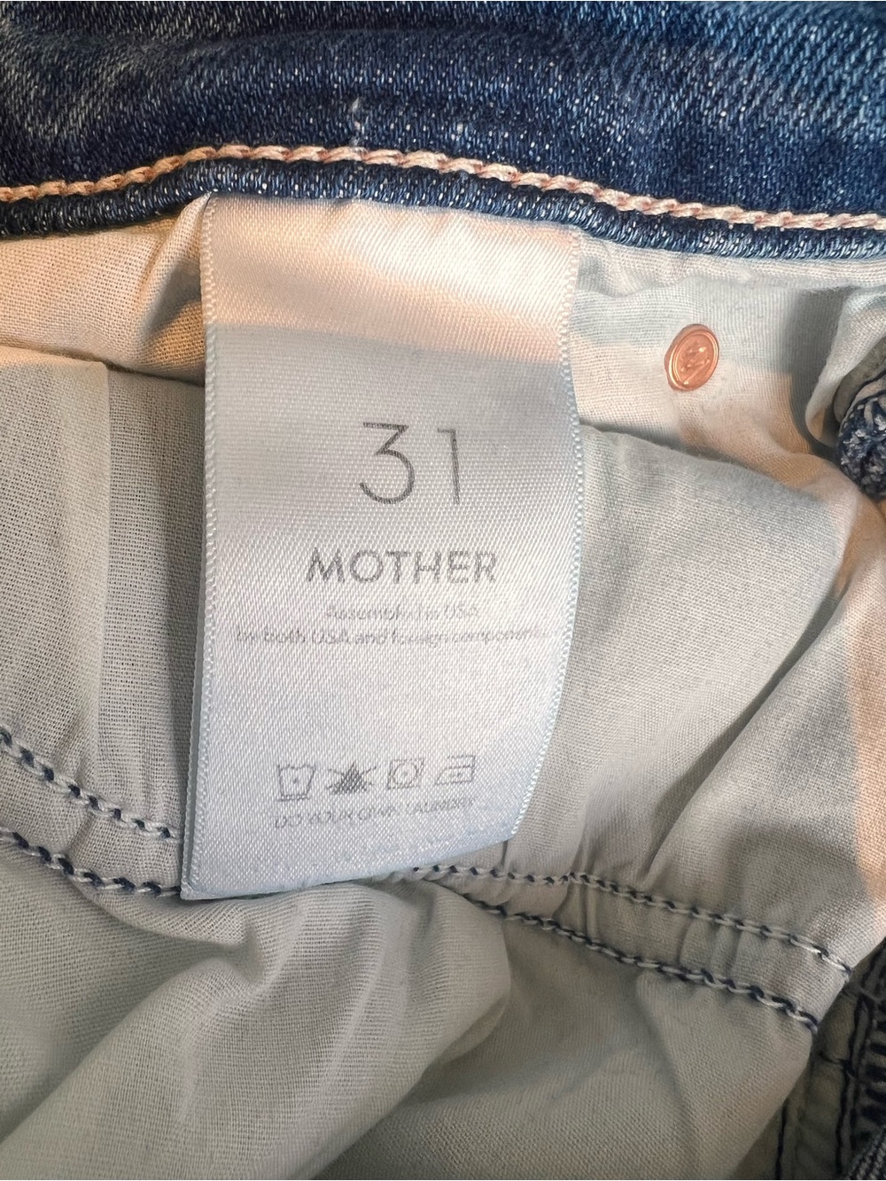 MOTHER Straight-Leg Jeans in Medium Blue Wash - Picture 7 of 7